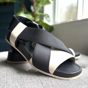 Camper Atonic black and off-white Cross-Strap Women’s Sandal